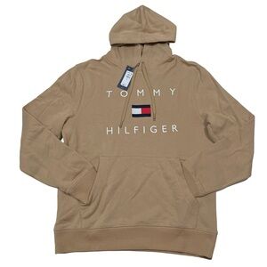 Tommy Hilfiger Size M Beige Hoodie Sweatshirt (Retail Price $90)